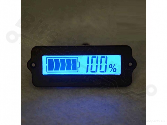 Accu capaciteits-meter/-display blauw
